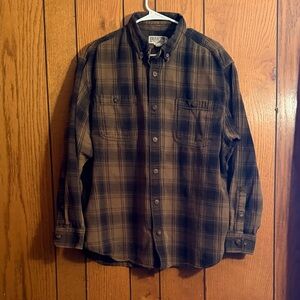 Duluth Trading Co Brien and Black  Plaid Casual Shirt